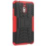 Mobigear Tire Nokia 2.1 Hoesje Hardcase Backcover Shockproof met Standaard - Zwart / Rood