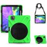 Mobigear SureGrip XGuard iPad Pro 11 Inch (2022) Hoes Hard Kunststof,Siliconen Backcover + Stylus Houder + Schouderband + Standaard - Groen