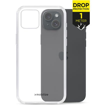 Mobilize Naked Protection Doorzichtig iPhone 15 Plus Hoesje Hardcase Backcover Shockproof - Transparant