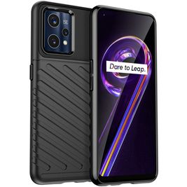 Mobigear Groove Realme 9 Pro Plus Hoesje Flexibel TPU Backcover - Zwart