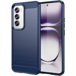 Mobigear Brushed Slim OPPO Reno 12 Pro Hoesje Flexibel TPU Backcover - Blauw