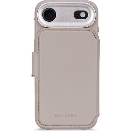 Decoded Detachable Wallet iPhone Air MagSafe Hoesje Echt Leer Uitneembare 2in1 Bookcase Portemonnee - Solid Clay