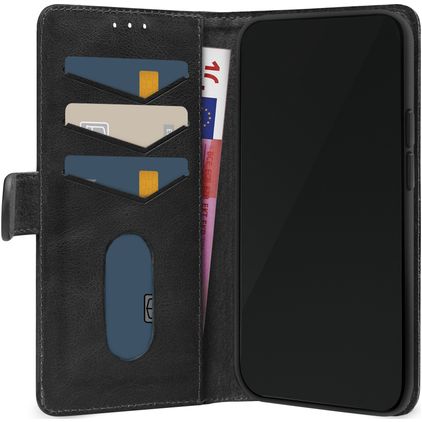 Mobilize Premium Gelly Wallet iPhone 12 Pro Hoesje Bookcase Portemonnee - Zwart