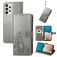 Mobigear Clover Samsung Galaxy A73 Hoesje Bookcase Portemonnee - Grijs