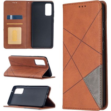 Mobigear Rhombus Slim Samsung Galaxy S20 FE Hoesje Bookcase - Bruin