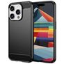 Mobigear Brushed Slim iPhone 15 Pro Hoesje Flexibel TPU Backcover - Zwart