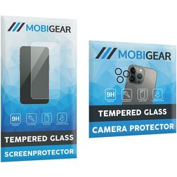 Mobigear 2in1 iPhone 12 Mini Glazen Screenprotector,Camera Protector - Case Friendly