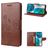 Mobigear Flowers Motorola Moto G52 Hoesje Bookcase Portemonnee - Bruin