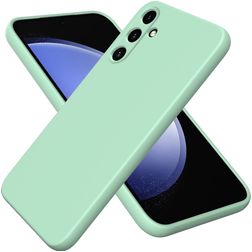 Mobigear Rubber Touch Samsung Galaxy A35 Siliconen Hoesje Backcover - Groen