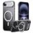 Mobigear Frosted Mag iPhone Air MagSafe Hoesje Hardcase Backcover met Standaard - Grijs