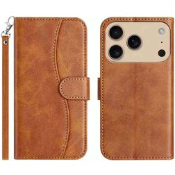 Mobigear S Line iPhone 17 Pro Max Hoesje Bookcase Portemonnee - Bruin