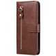 Mobigear Zipper Xiaomi Mi Note 10 Lite Hoesje Bookcase Portemonnee - Bruin