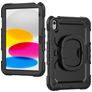 Mobilize Rotating Defender iPad 11 (2025) Hoes Hard Kunststof,Siliconen Backcover + Schouderband + Standaard - Zwart