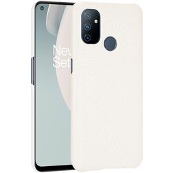 Mobigear Croco OnePlus Nord N100 Hoesje Hardcase Backcover - Wit