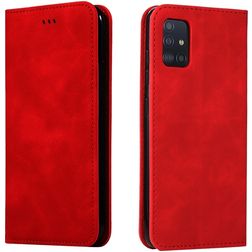 Mobigear Retro Slim Samsung Galaxy A51 Hoesje Bookcase - Rood