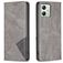 Mobigear Rhombus Slim Motorola Moto G54 Hoesje Bookcase - Grijs