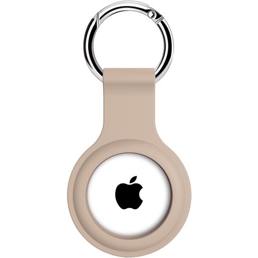 Xccess Keychain Apple AirTag Hoesje Flexibel Siliconen Sleutelhanger - Sand