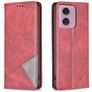 Mobigear Rhombus Slim Motorola Moto G04 Hoesje Bookcase - Rood