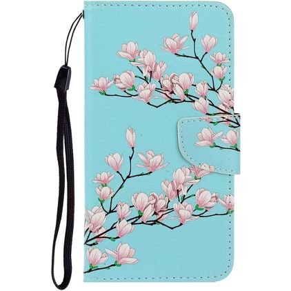 Mobigear Design Huawei P40 Lite E Hoesje Bookcase Portemonnee - Bloesem