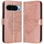 Mobigear Butterfly Google Pixel 9 Pro XL Hoesje Bookcase Portemonnee - Roségoud