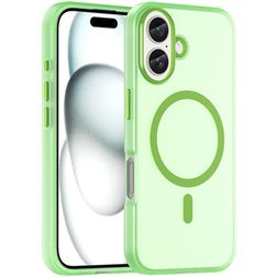 Mobigear Shockproof iPhone 16 MagSafe Hoesje Flexibel TPU Backcover - Groen