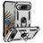 Mobigear Armor Ring Google Pixel 9 Pro XL Hoesje Hardcase Backcover Shockproof met Ringhouder - Zilver