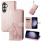 Mobigear Clover Samsung Galaxy S23 FE Hoesje Bookcase Portemonnee - Roségoud
