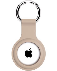 Xccess Keychain Apple AirTag Hoesje Flexibel Siliconen Sleutelhanger - Sand