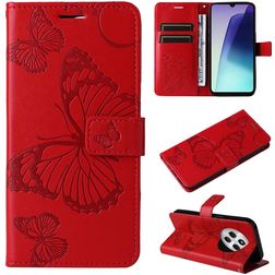 Mobigear Butterfly Xiaomi Redmi 14C Hoesje Bookcase Portemonnee - Rood