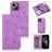 Mobigear Wallet iPhone 15 Hoesje Uitneembare 2in1 Bookcase Portemonnee - Paars