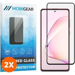 Mobigear Premium Samsung Galaxy Note 10 Lite Glazen Screenprotector - Case Friendly - Zwart (2-Pack)