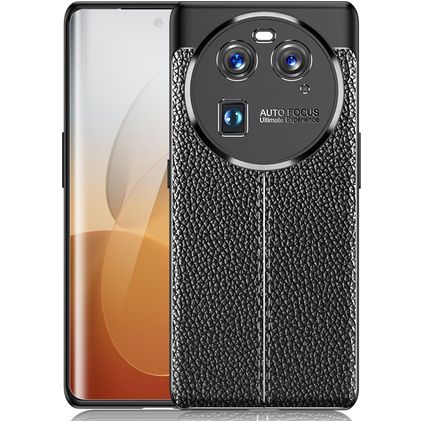 Mobigear Luxury OPPO Find X6 Hoesje Flexibel TPU Backcover - Zwart