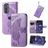 Mobigear Butterfly Motorola Edge (2022) Hoesje Bookcase Portemonnee - Paars