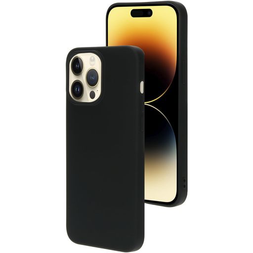 Mobiparts iPhone 14 Pro Max Siliconen Hoesje Backcover - Zwart