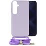 Mobilize Lanyard Gelly Samsung Galaxy A15 Flexibel TPU Hoesje met koord - Pastel Purple