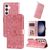 Mobigear Sunflower Samsung Galaxy S24 Plus Hoesje Bookcase Portemonnee - Roségoud
