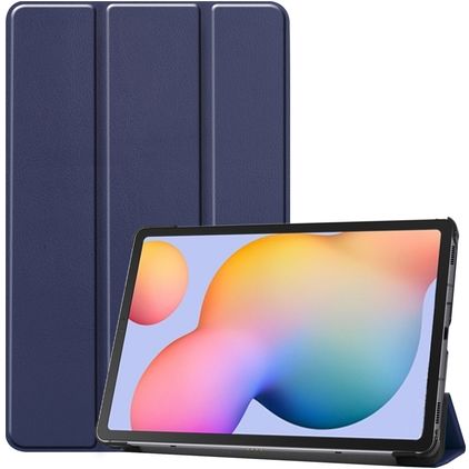 Mobigear Tri-Fold Samsung Galaxy Tab S6 Lite Hoes Bookcase - Donkerblauw