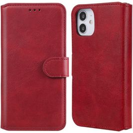 Mobigear Wallet iPhone 12 Mini Hoesje Bookcase Portemonnee - Rood