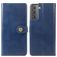 Mobigear Snap Button Samsung Galaxy S21 Plus Hoesje Bookcase Portemonnee - Blauw