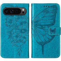 Mobigear Butterfly Google Pixel 9 Pro Hoesje Bookcase Portemonnee - Blauw