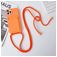 Mobigear Lanyard Card iPhone 15 Pro Max Siliconen Hoesje met koord en Pasjeshouder - Oranje