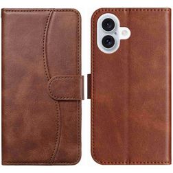 Mobigear S Line iPhone 17 Hoesje Bookcase Portemonnee - Bruin