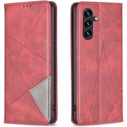 Mobigear Rhombus Slim Samsung Galaxy A56 Hoesje Bookcase - Rood
