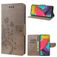 Mobigear Flowers Samsung Galaxy M53 Hoesje Bookcase Portemonnee - Grijs