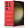 Mobigear Bumpy Samsung Galaxy S24 Ultra Hoesje Flexibel TPU Backcover - Rood