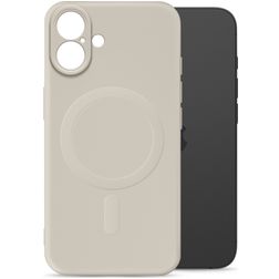 My Style Protective Flex iPhone 16 Plus MagSafe Hoesje Flexibel TPU Backcover - Antique White