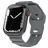 Mobigear Sport Armor Siliconen Apple Watch Bandje Druksluiting - 42/41/40/38 mm - Grijs