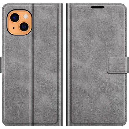 Mobigear Wallet iPhone 13 Hoesje Bookcase Portemonnee - Grijs