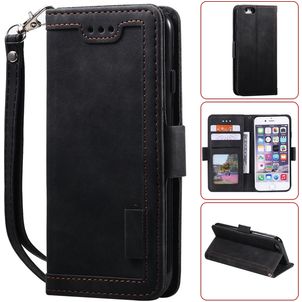 Mobigear Two Tone iPhone SE (2022) Hoesje Bookcase Portemonnee - Zwart