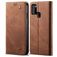 Mobigear Denim Slim Samsung Galaxy A21s Hoesje Bookcase Portemonnee - Bruin